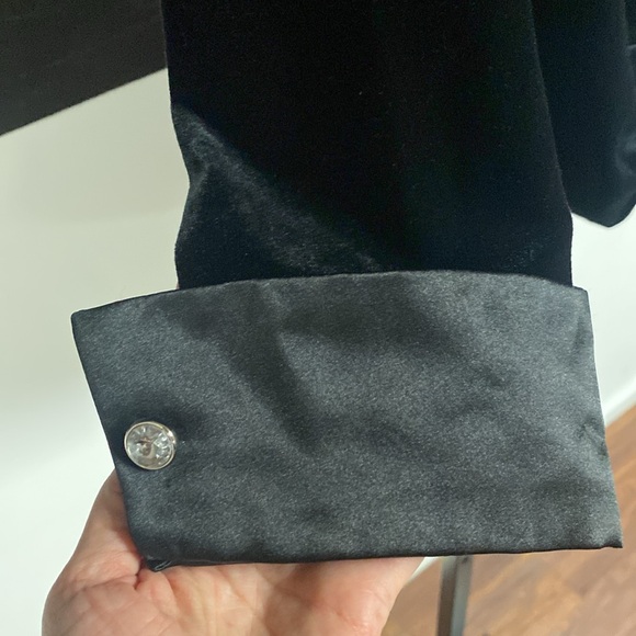 RK evenings 90s black velour top size 12 - Picture 5 of 7